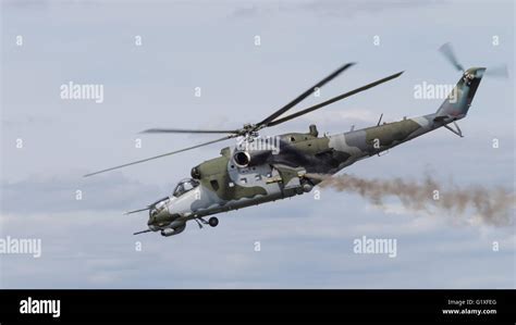 Mi-24 Hind helicopter in flight