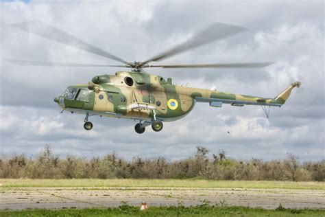 Mi-8 helicopter in action during civil rescue mission