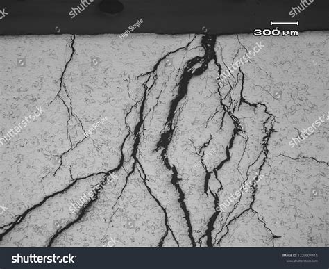 microscopic view of stress corrosion cracking in aircraft aluminum alloy under magnification