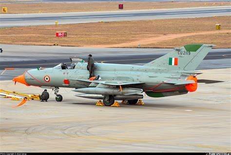 MiG-21 Bison loaded with air-to-air missiles on Srinagar airstrip