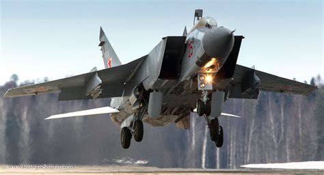 mig-31 foxhound during intercept mission over arctic region