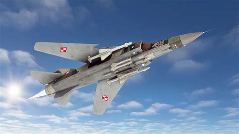 Mikoyan-Gurevich MiG-23 Flogger with swept wings during high-speed flight