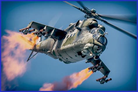 Mil Mi24 Hind flying tank attack helicopter with stub wings