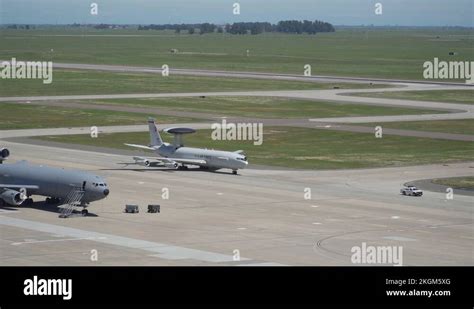 military aircraft taxiing at Travis Air Force Base with Pacific deployment gear