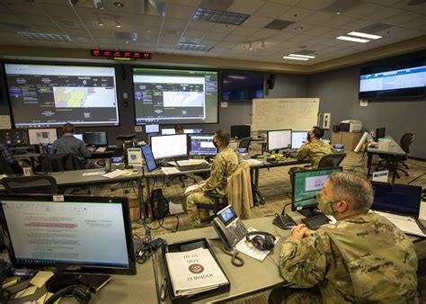 military drone control room at russian army command center