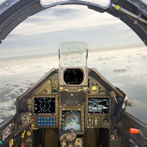 Mirage 2000D cockpit HUD view during live counter-drone training