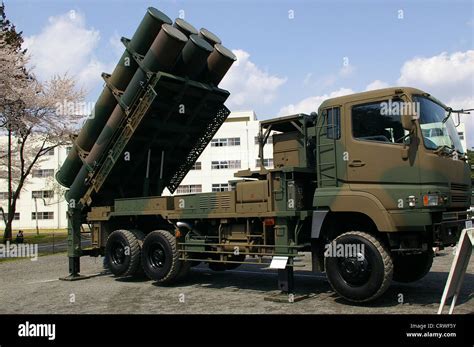 Mitsubishi Type 88 SSM-1 missile system on 6×6 truck platform ready for deployment