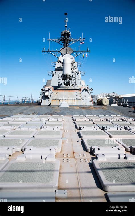 Mk 41 vertical launch system aboard US Navy surface combatant