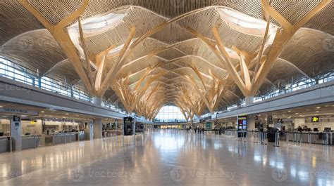 modern airport terminal interior spacious design digital departure boards passengers walking natural light architecture