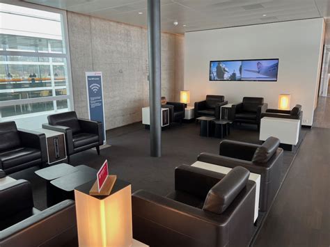 Modern and serene ambiance of a SWISS Senator Lounge at Zurich Airport