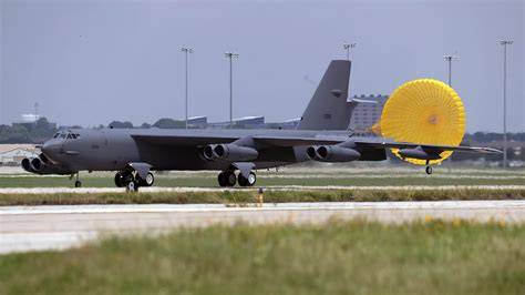 modern B-52 Stratofortress equipped with AESA radar during flight testing