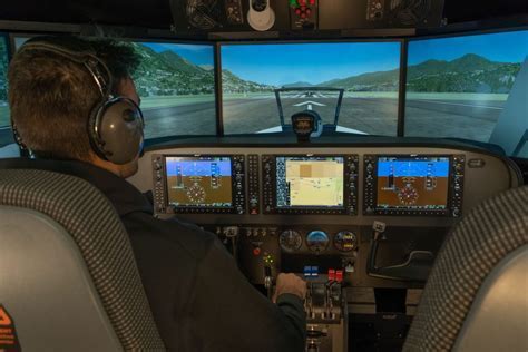 Modern flight simulator session at Alliance Aviation