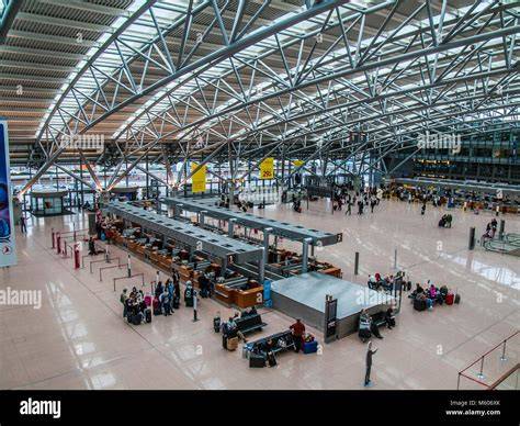modern Hamburg Airport Boeing 777-300ER Fuhlsbüttel northern Germany terminal