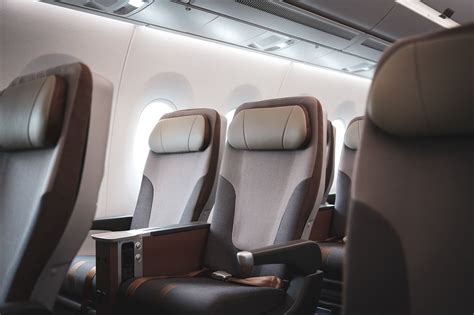 modern LED aircraft ceiling lighting inside Airbus A350 cabin