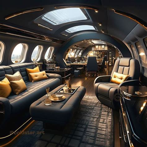 modern private jet interior luxury business travel california