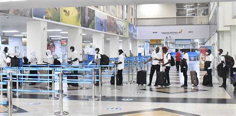 modernized Entebbe Airport departure lounge 2023