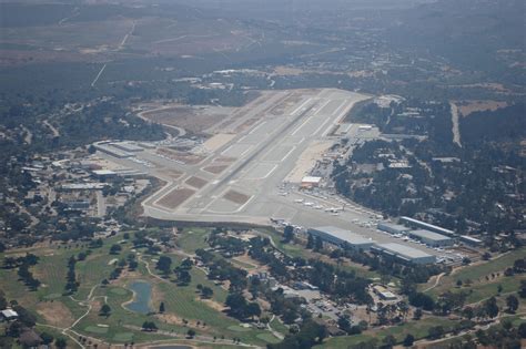 Monterey Regional Airport small aircraft on tarmac