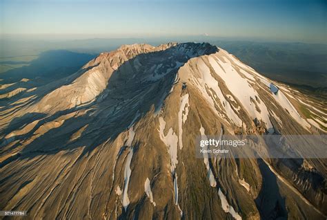 mt st helens crater seen from air with ash plains