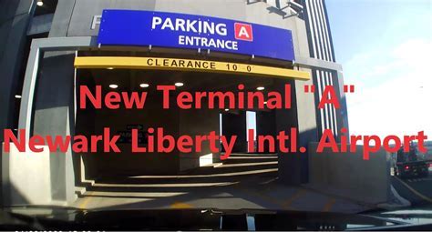 Multi-level airport parking garage at Newark Liberty International