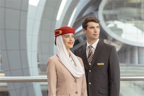 multinational Emirates cabin crew team at training facility in Dubai