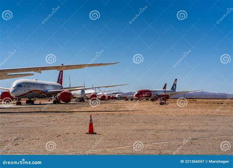 N947BA Boeing 787 Dreamliner stored at Victorville airport boneyard with engines removed