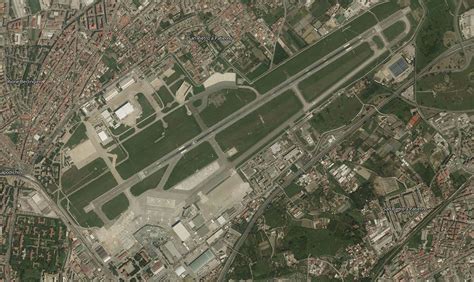 Naples International Airport aerial view showing limited apron and taxiway infrastructure