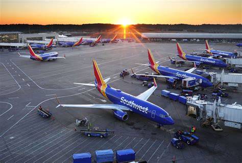 Nashville International Airport with Southwest Airlines Boeing 737 aircraft