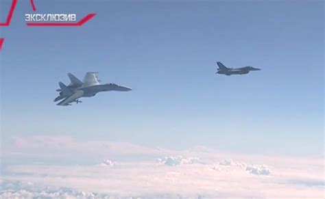 NATO fighter jet escorting Russian aircraft near Baltic airspace