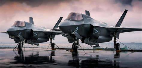 NATO fighter pilots and F-35 Lightning II aircraft during multinational air exercise