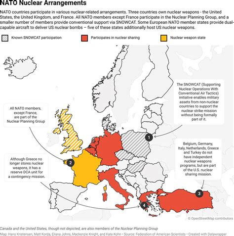 NATO nuclear sharing airbases across Europe with UK highlighted