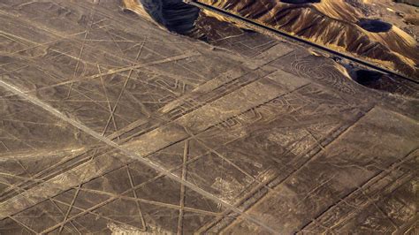 Nazca Lines aerial view tourist flight Peru desert geoglyphs