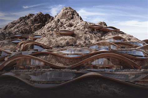 NEOM construction site showcasing futuristic architecture