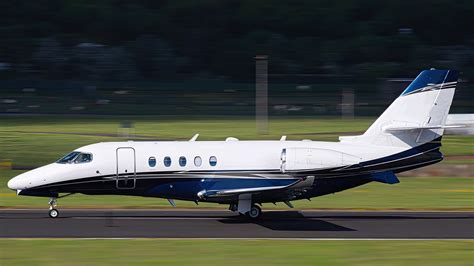 netjets cessna citation latitude on taxiway