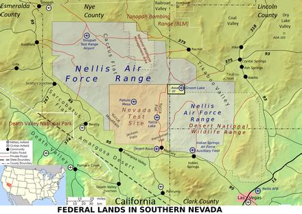 Nevada desert restricted airspace near Tonopah Test Range