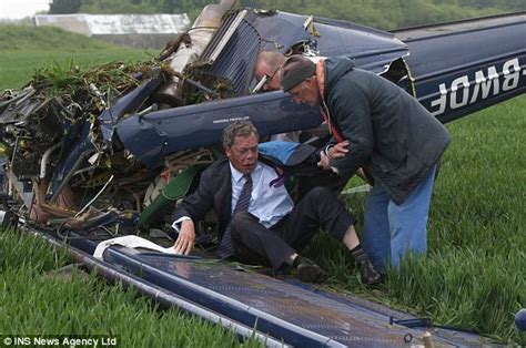 Nigel Farage’s damaged aircraft after 2010 banner towing crash