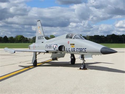 Northrop F-5 Tiger II Iranian fighter jet during training flight