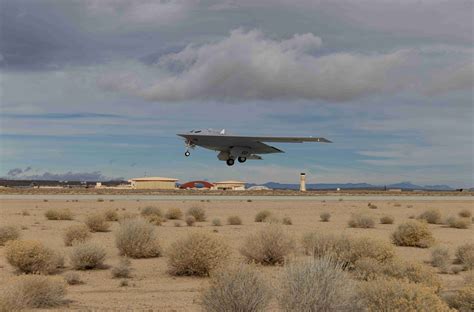 Northrop Grumman B-21 Raider stealth bomber taxiing at Edwards Air Force Base