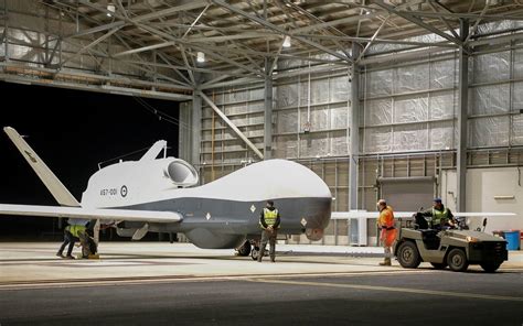 Northrop Grumman MQ-4C Triton drone preparing for surveillance mission