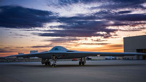 Northrop Grumman production facility assembling B-21 Raider stealth bomber components