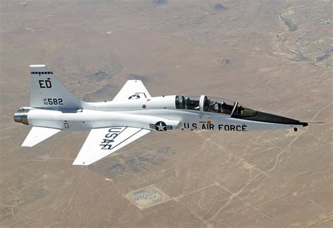 Northrop T-38 Talon formation flight over desert training range