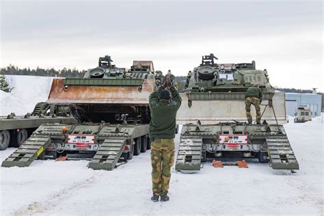 Norwegian NM189 engineering vehicle undergoing field test before shipment