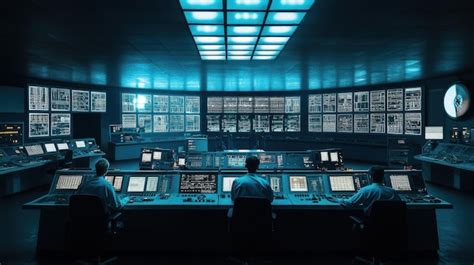 nuclear engineers monitoring Gen IV control systems in control room