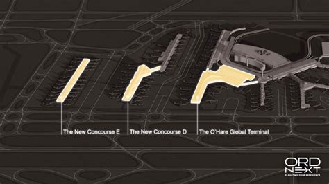 O’Hare Global Terminal ORDNext Concourse E satellite concourse construction plan