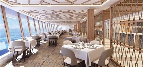 Onboard dining experience with diverse cuisine