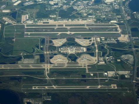 Orlando International Airport McCoy Air Force Base runway aerial view