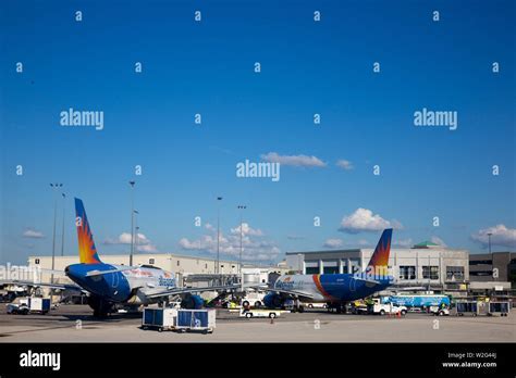 Orlando Sanford International Airport Allegiant terminal sunrise