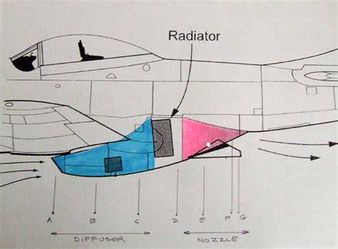 P-51 Mustang Meredith effect radiator duct underside rear fuselage