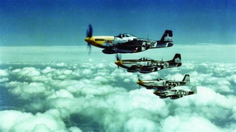 P-51 Mustang soaring over Southern California skies