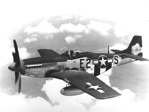 P-51D Mustang World War II fighter in flight