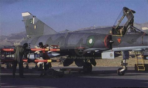Pakistan Air Force Mirage III aircraft dropping bombs during an exercise